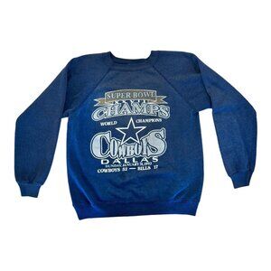 Vintage 1993 Dallas Cowboys Sweater Size L Super Bowl Champs